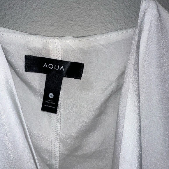 Aqua Feather Trim Camisole 100% Exclusive in White NWT Size XL - Picture 5 of 7